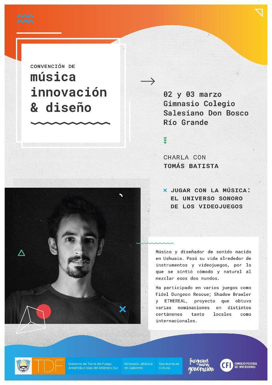 Tomás Batista dará charla sobre la música para videojuegos en Río Grande