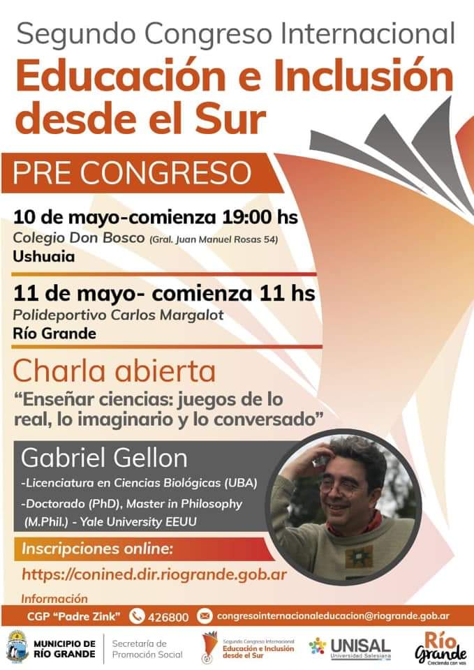 Este fin de semana se realizará un nuevo encuentro de Pre Congreso con la charla abierta “Enseñar Ciencias: Juego de lo real, lo imaginario y lo conversado”