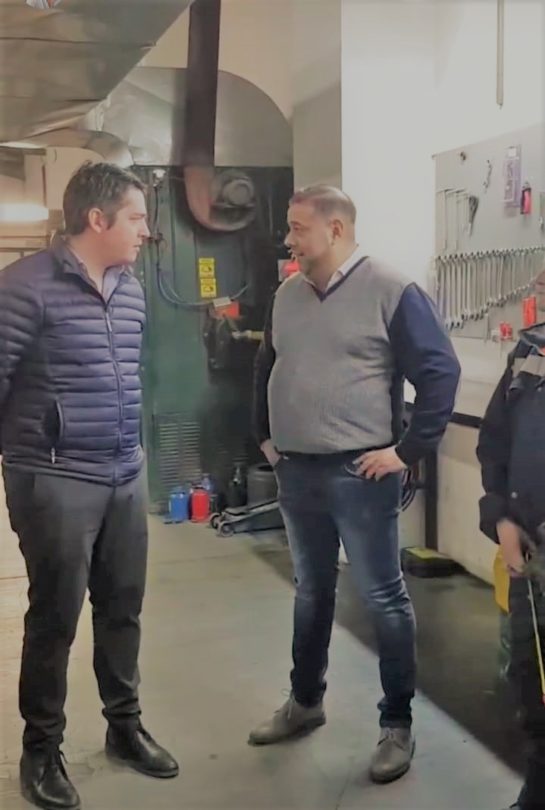Martín Pérez visitó Citybus para llevar tranquilidad a los trabajadores