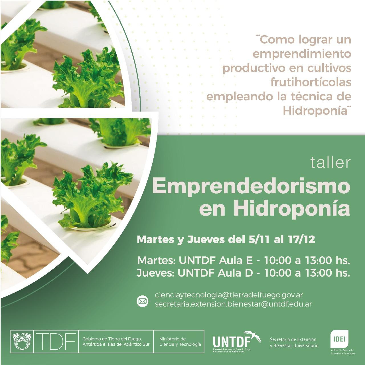 Comenzó el taller de “Emprendedorismo en Cultivos Hidropónicos”