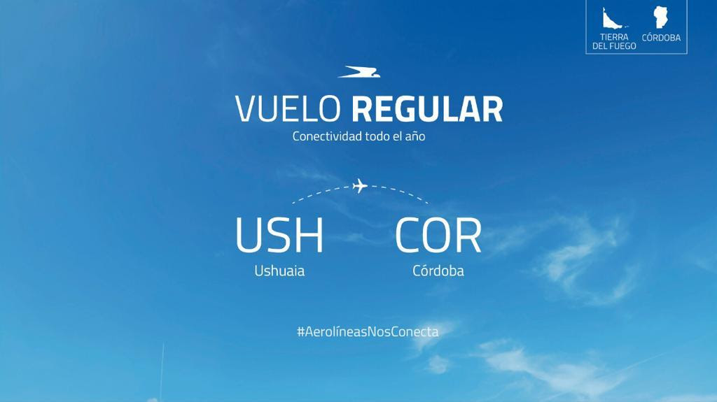 Aerolíneas confirmó que mantendrán los vuelos directos desde Córdoba a Ushuaia