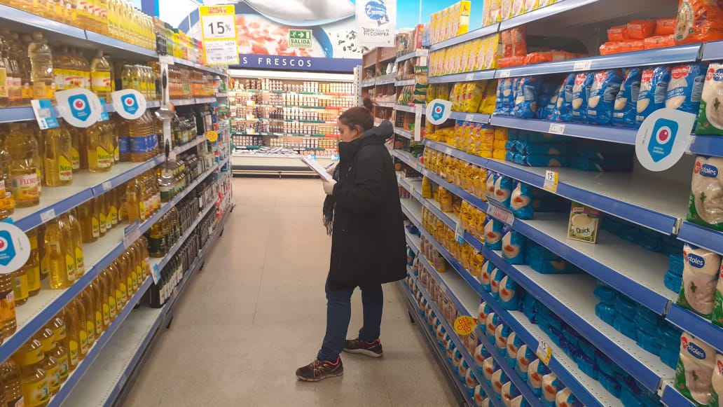 La sectretaría de comercio realizó relevamientos en supermercados controlando el abastecimiento