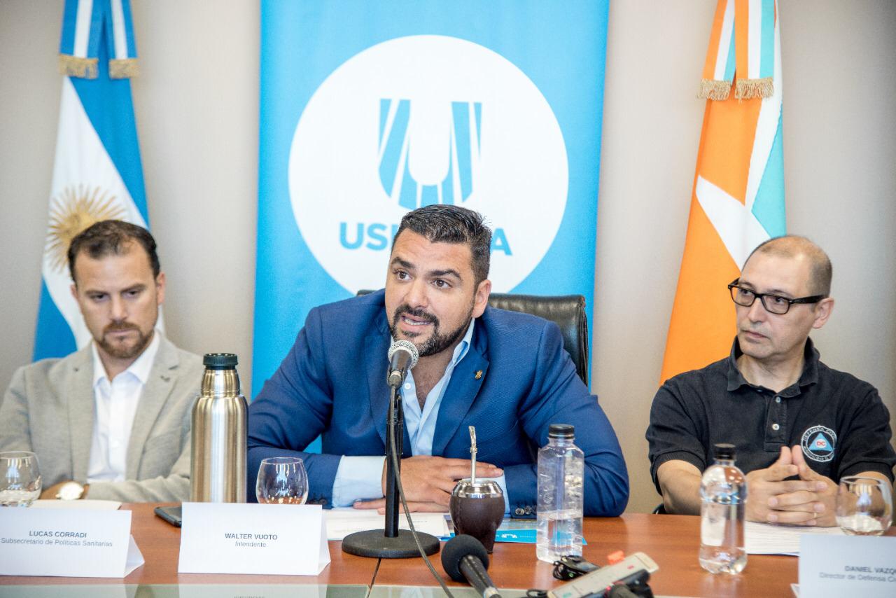 Vuoto presentó el programa de contingencia de Ushuaia