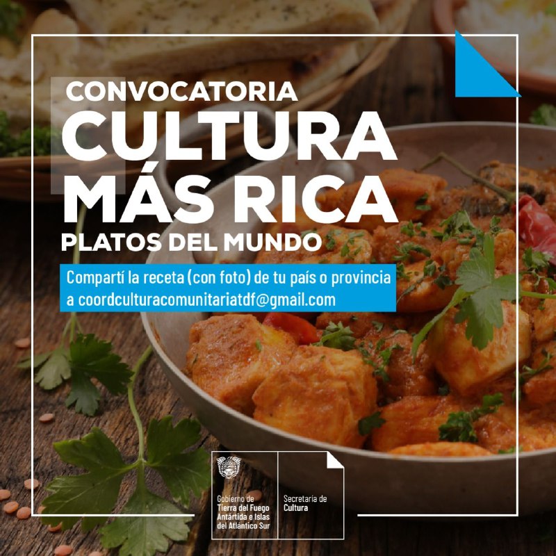 Cultura Más Rica: Convocan a familias a participar compartiendo sus recetas