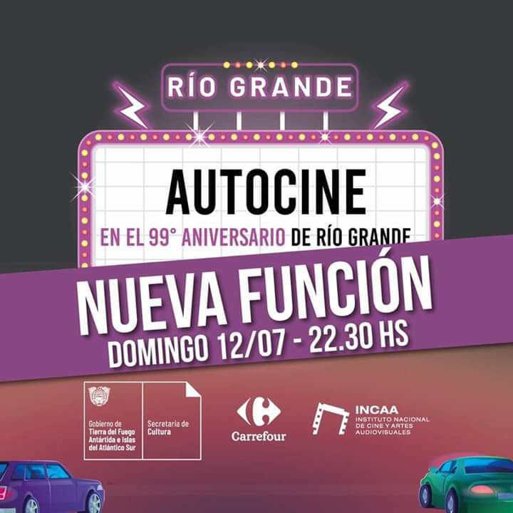 Debido  a la gran demanda se suma una nueva función especial de autocine hoy  a las 22:30hs