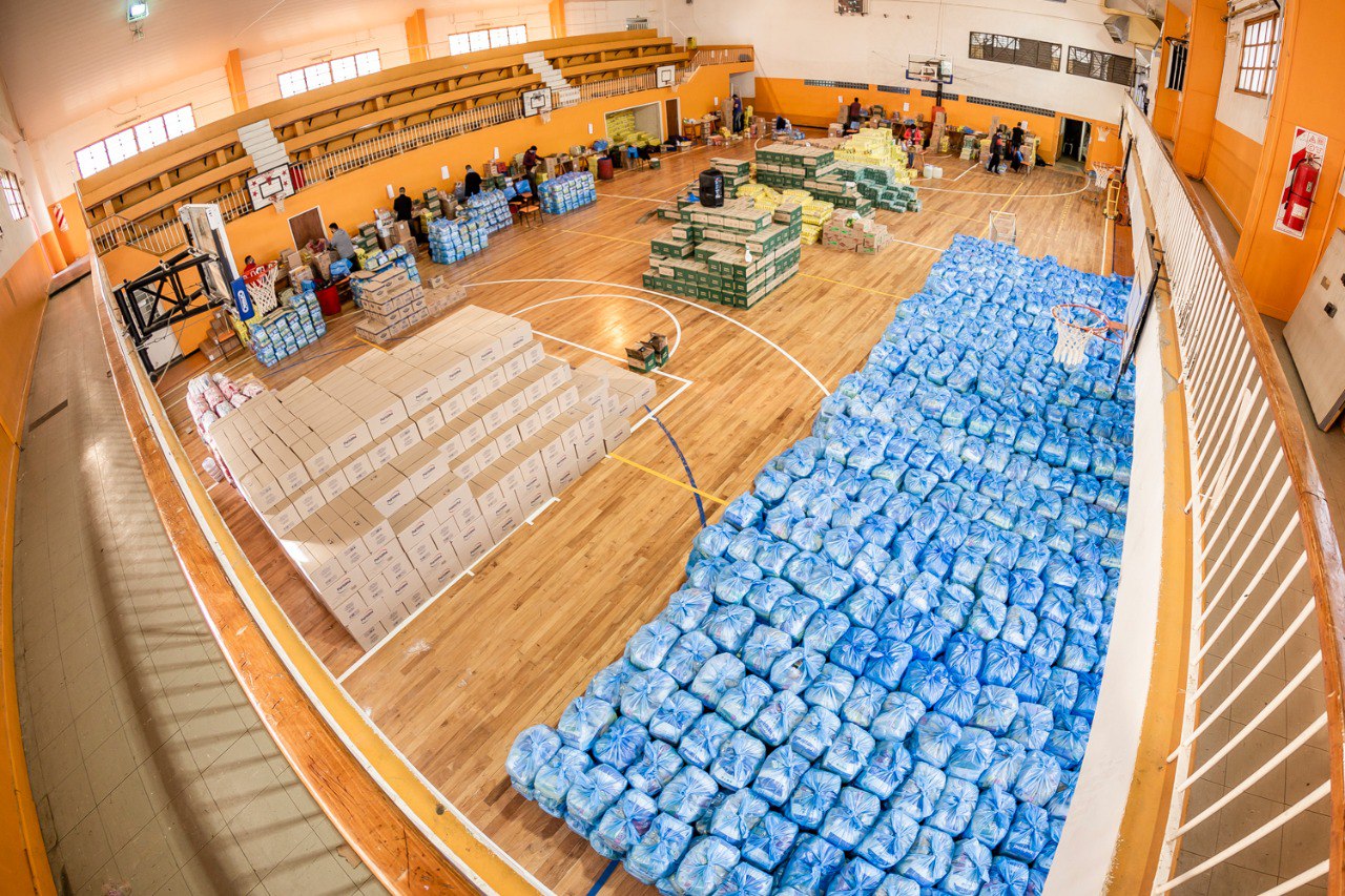 El Intendente supervisó la entrega de módulos alimentarios