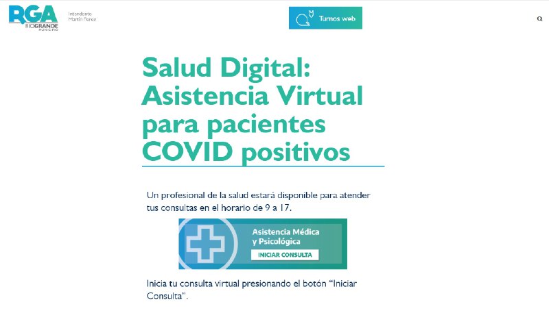 El Municipio lanza el botón virtual de asistencia médica y psicológica para personas con COVID-19