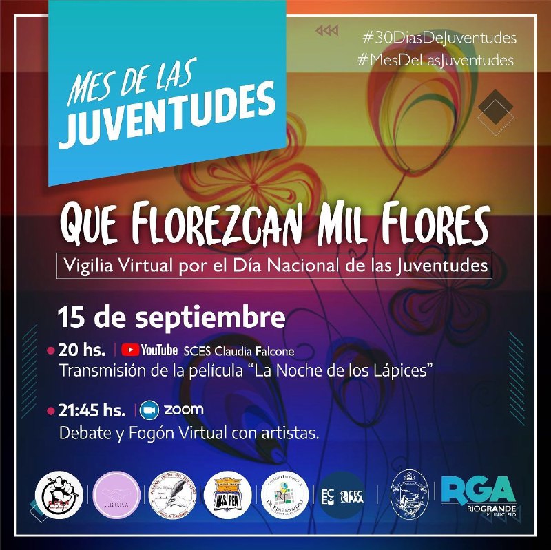 Este martes se realizará la vigilia virtual «Que florezcan mil flores»