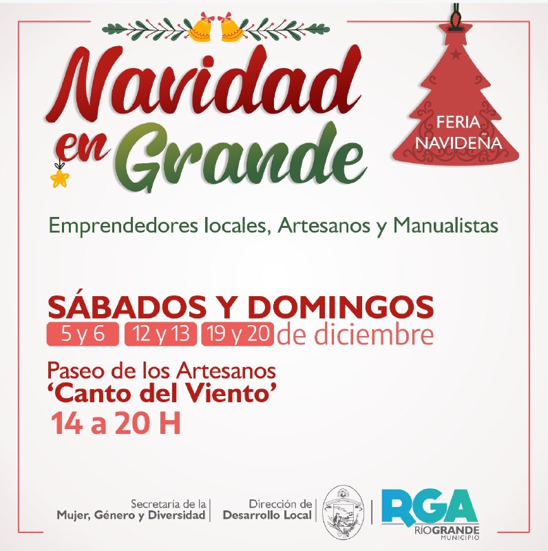 Llega la Feria “Navidad en Grande” al Paseo “Canto del Viento”