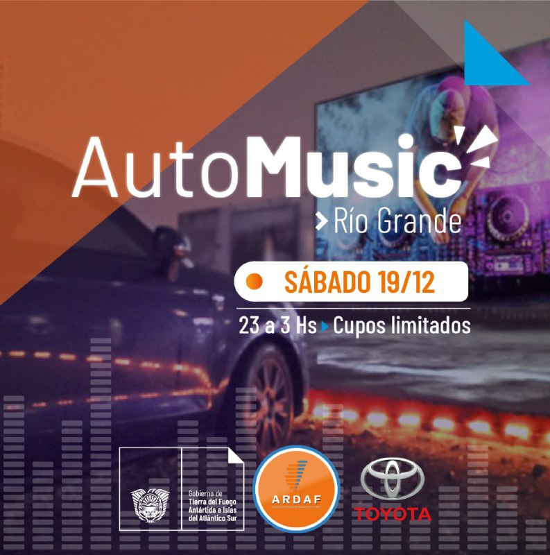 Este sábado se realizará en Río Grande  el evento de  DJ´S AUTO MUSIC