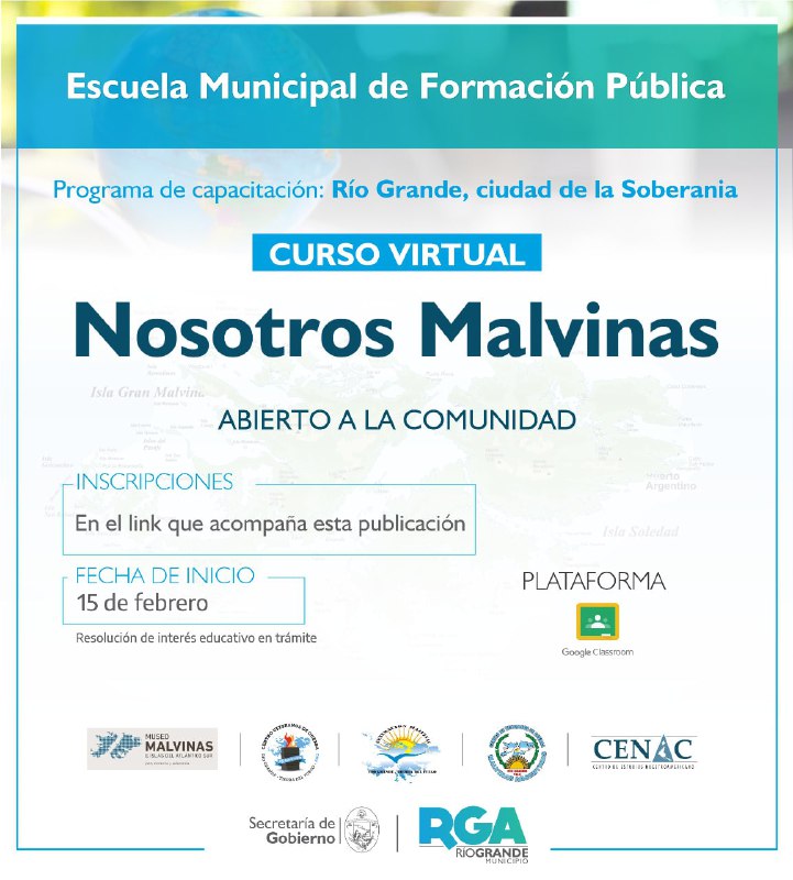 INSCRIPCIONES ABIERTAS PARA PARTICIPAR DE LOS CURSOS VIRTUALES SOBRE MALVINAS Y LA SOBERANÍA ANTÁRTICA