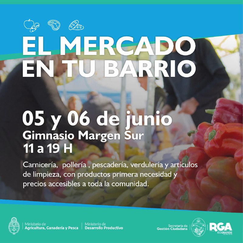 Hoy se desarrolla “Mercado en tu Barrio” en la Margen Sur