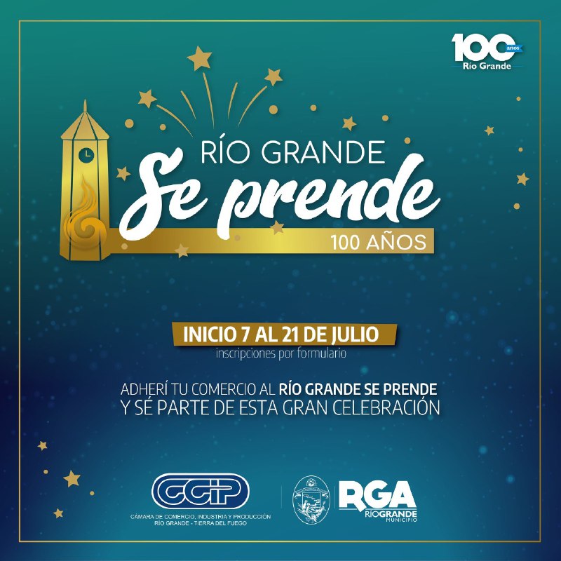 Invitación a comerciantes a adherir al «Río Grande se prende» edición 100 años