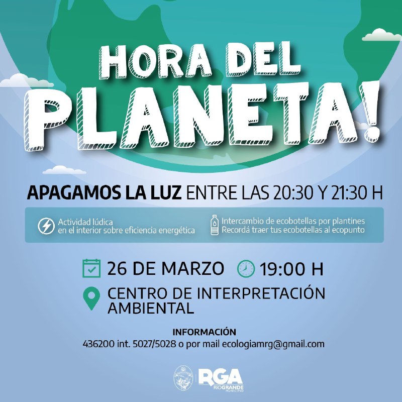 Río Grande se suma a la «Hora del planeta»