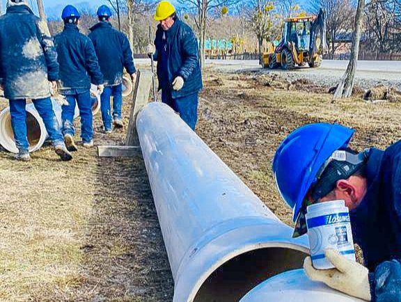 Comenzaron los trabajos para la obra de la  nueva planta cloacal en Tolhuin