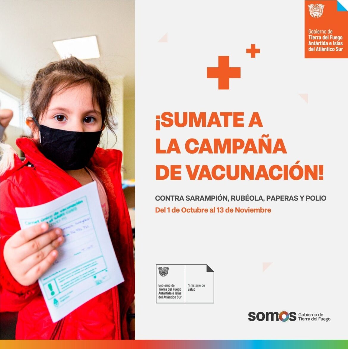 Este sábado comienza la Campaña Nacional de Vacunación contra Sarampión, Rubéola, Paperas y Polio