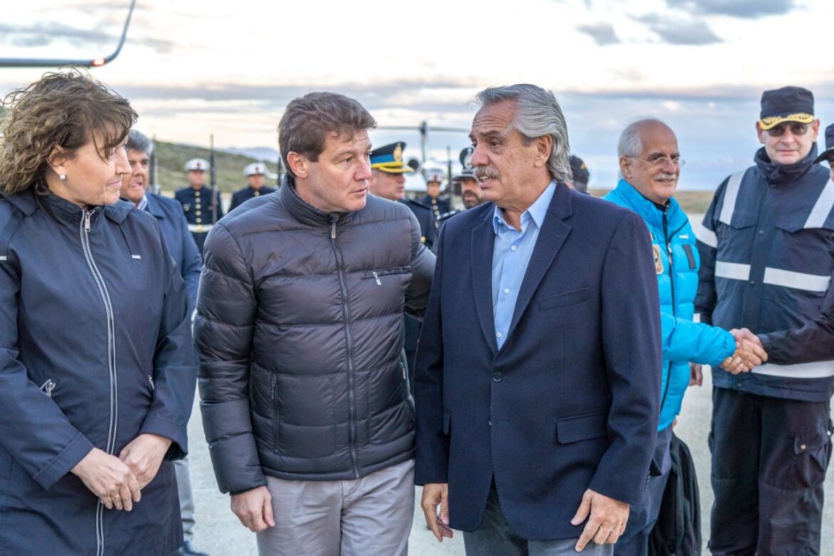 El Gobernador Gustavo Melella recibió al  Presidente Alberto Fernández