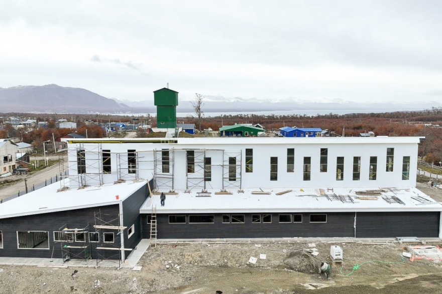 Melella y Harrington recorrieron obras de infraestructura que Gobierno construye en Tolhuin