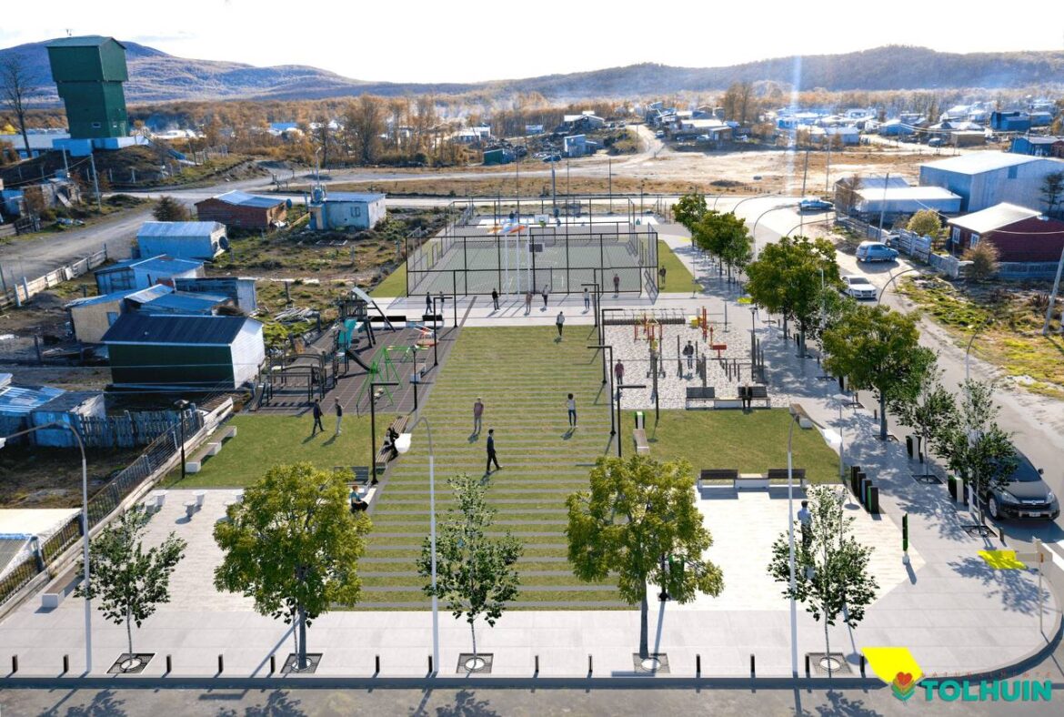 Tolhuin: la plaza 17 de Octubre cada vez mas cerca de poderse concretar