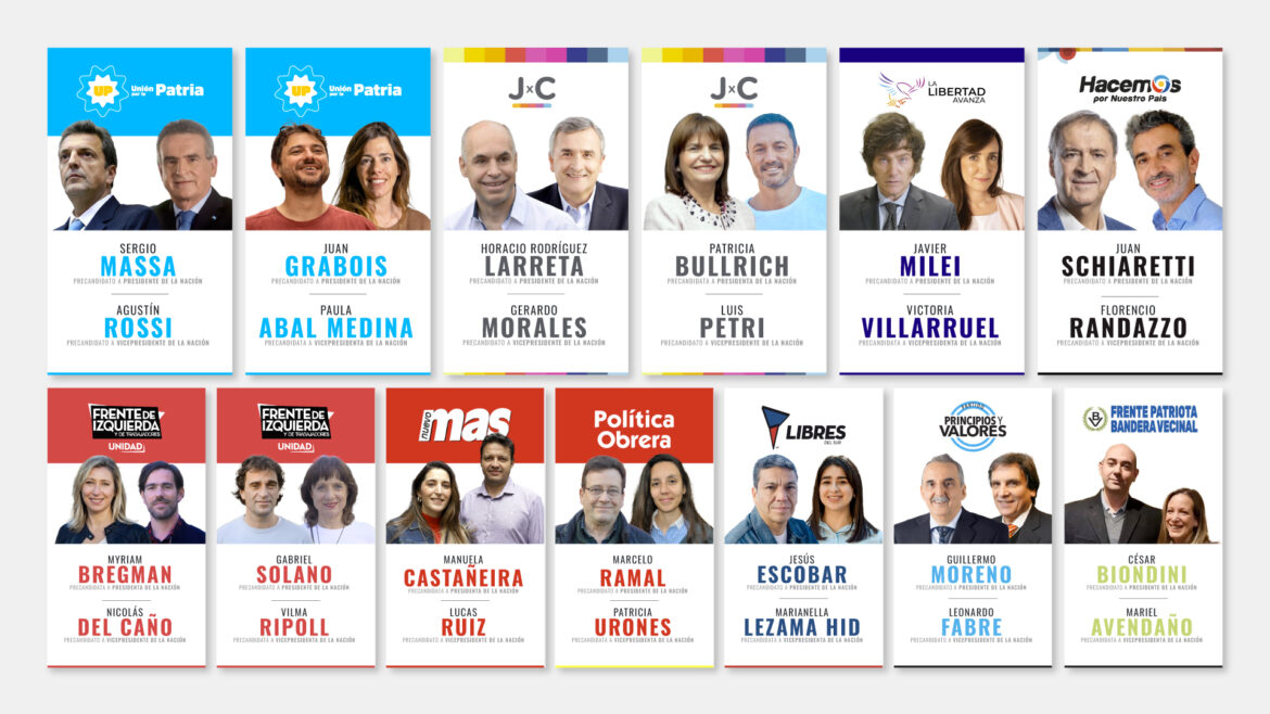 Trece fórmulas presidenciales para las PASO del próximo 13 de agosto