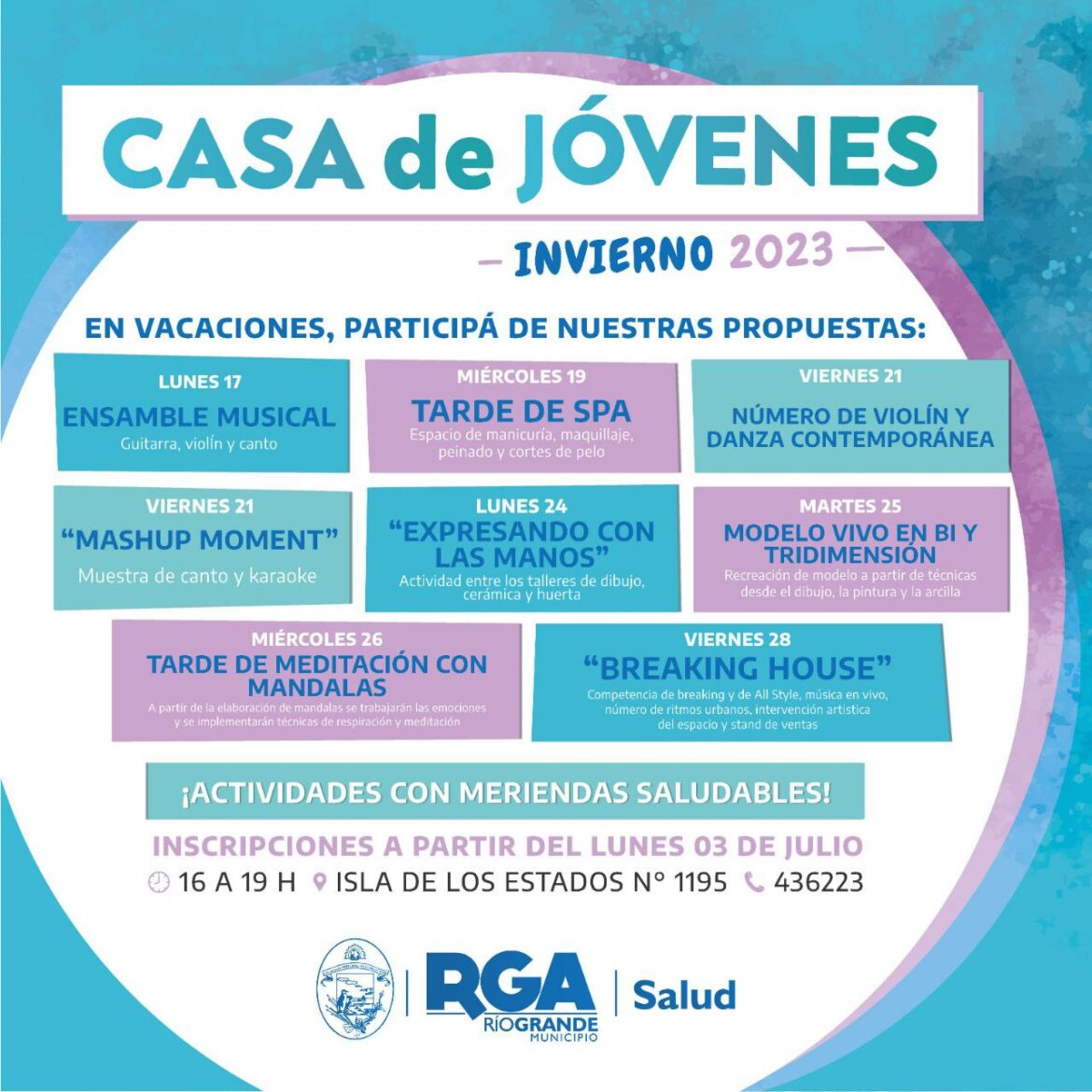 Sumate a las actividades de invierno en Casa de Jóvenes
