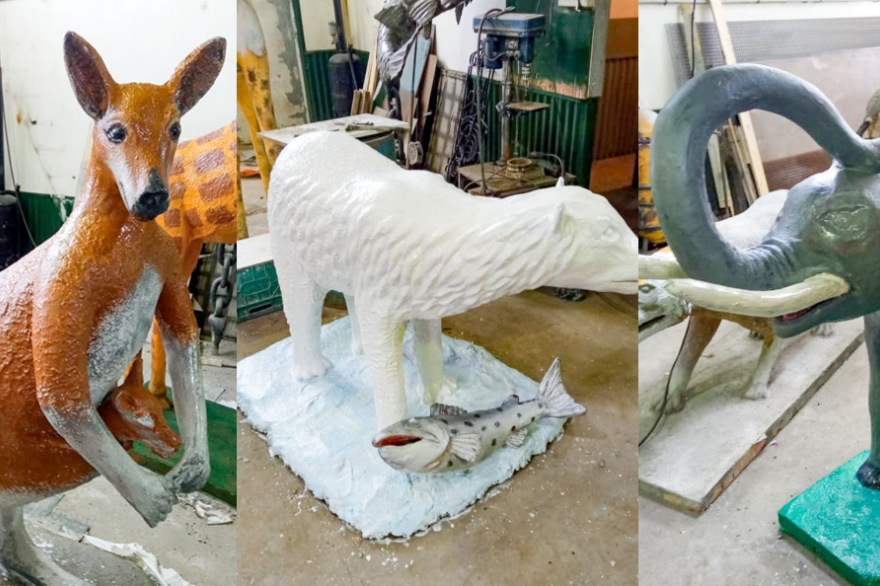 Restauran las esculturas de la Plaza de los Animales