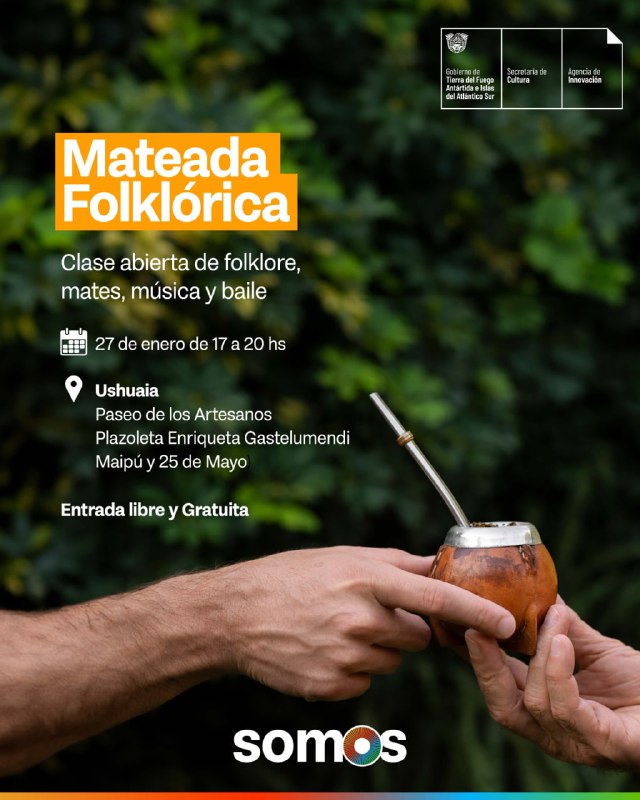 LA SECRETARÍA DE CULTURA INVITA A LA COMUNIDAD A COMPARTIR UN CICLO DE MATEADAS FOLCLÓRICAS