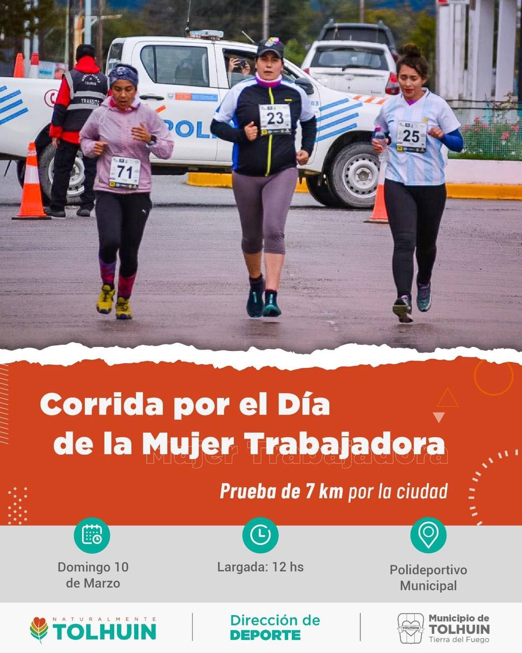 Tolhuin: Corrida por el día de la mujer trabajadora