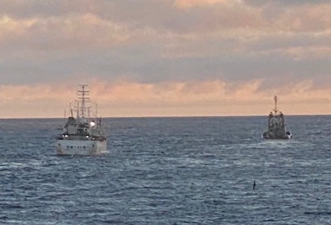 Prefectura detectó dos buques que navegaban desde las Islas Malvinas sin autorización argentina