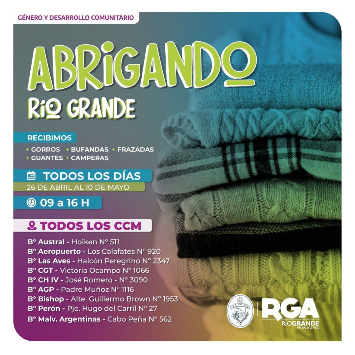 Continua la colecta solidaria » Abrigando a Río Grande»