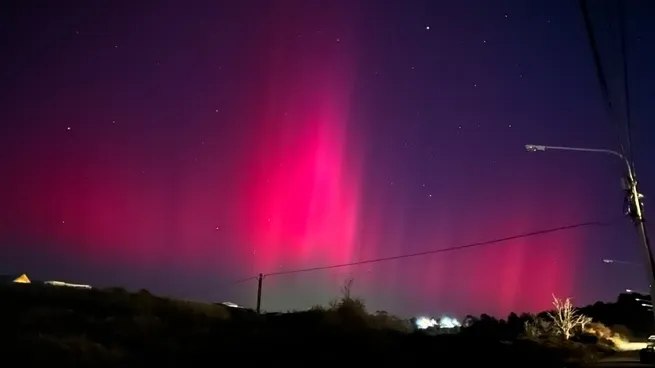 Vecinos de Ushuaia fascinados con las auroras australes