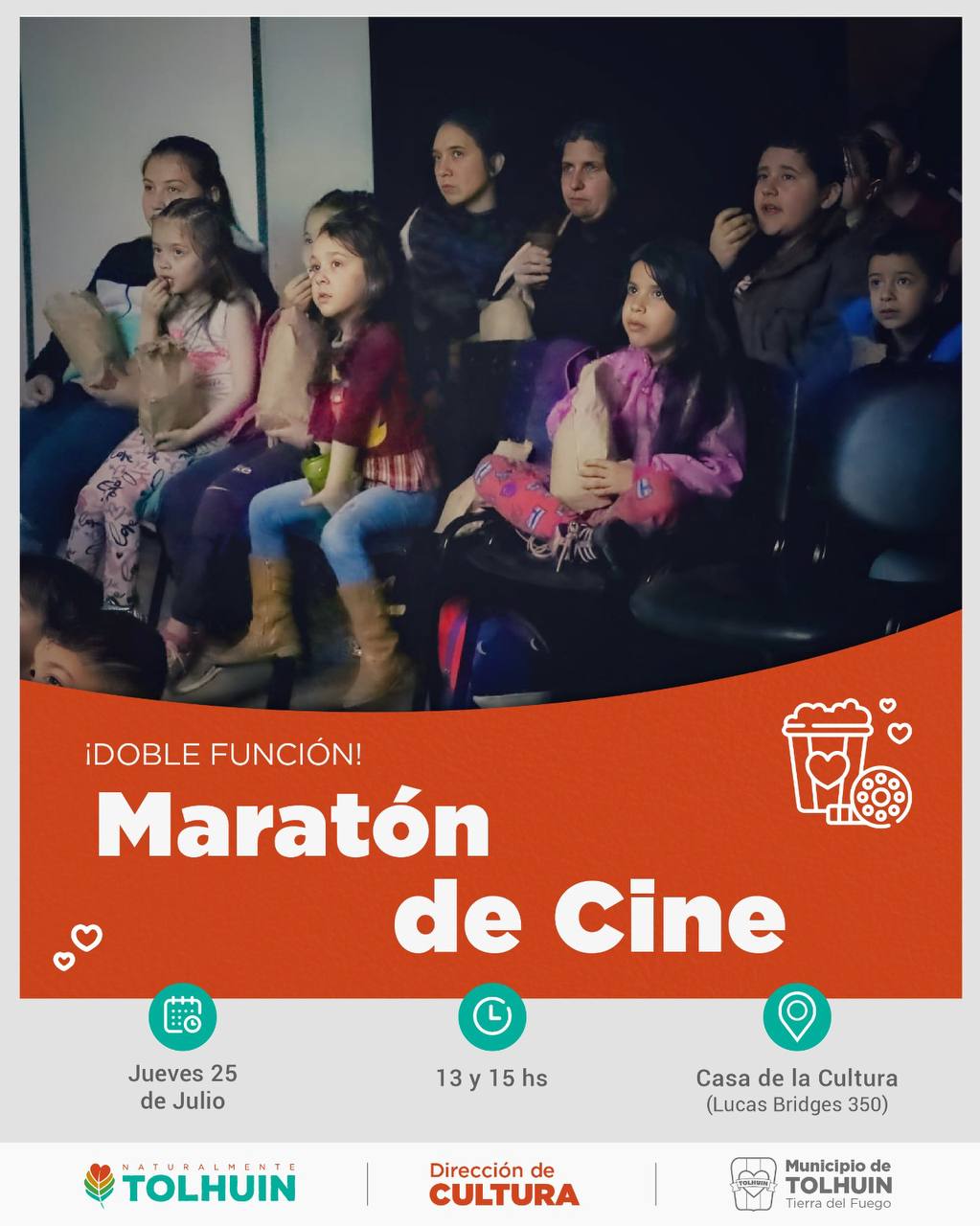 Últimas funciones del Ciclo de Cine en Vacaciones en Tolhuin