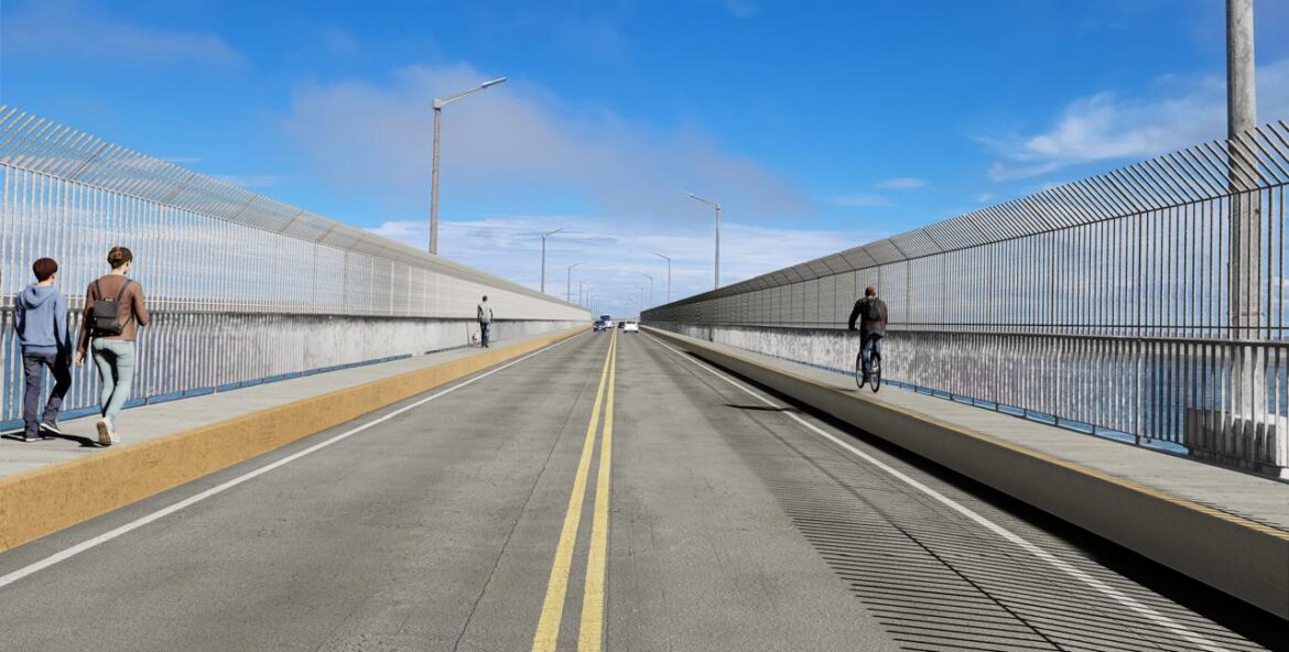 Perez firmó el llamado a licitación de la obra de readecuación integral del Puente Mosconi