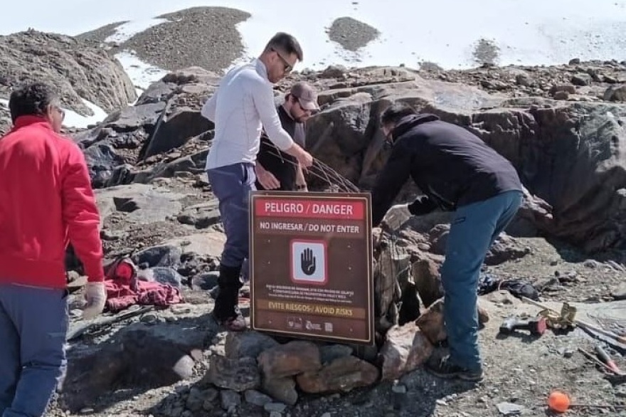 Recuerdan que se encuentra restringido el ingreso a las cuevas del Glaciar Vicinguerra