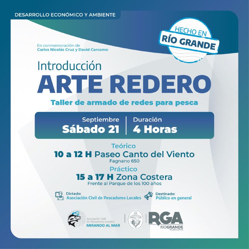 Este sábado se realizará el taller «Arte Redero»
