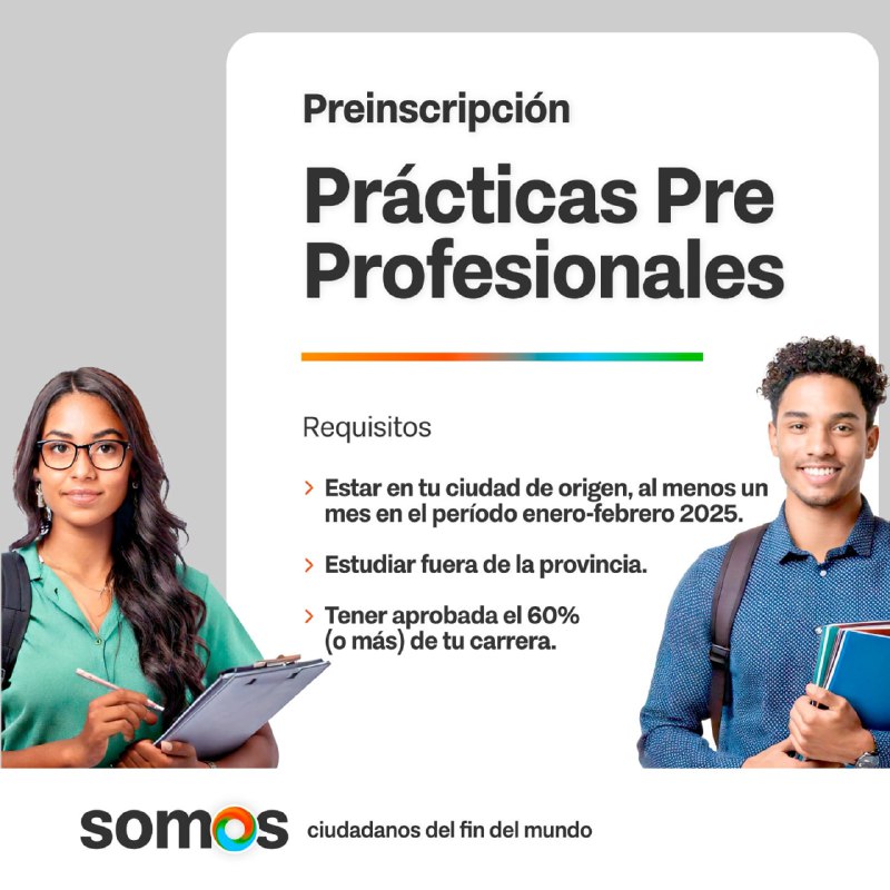 Abrieron las pre inscripciones para participar de las prácticas pre profesionales