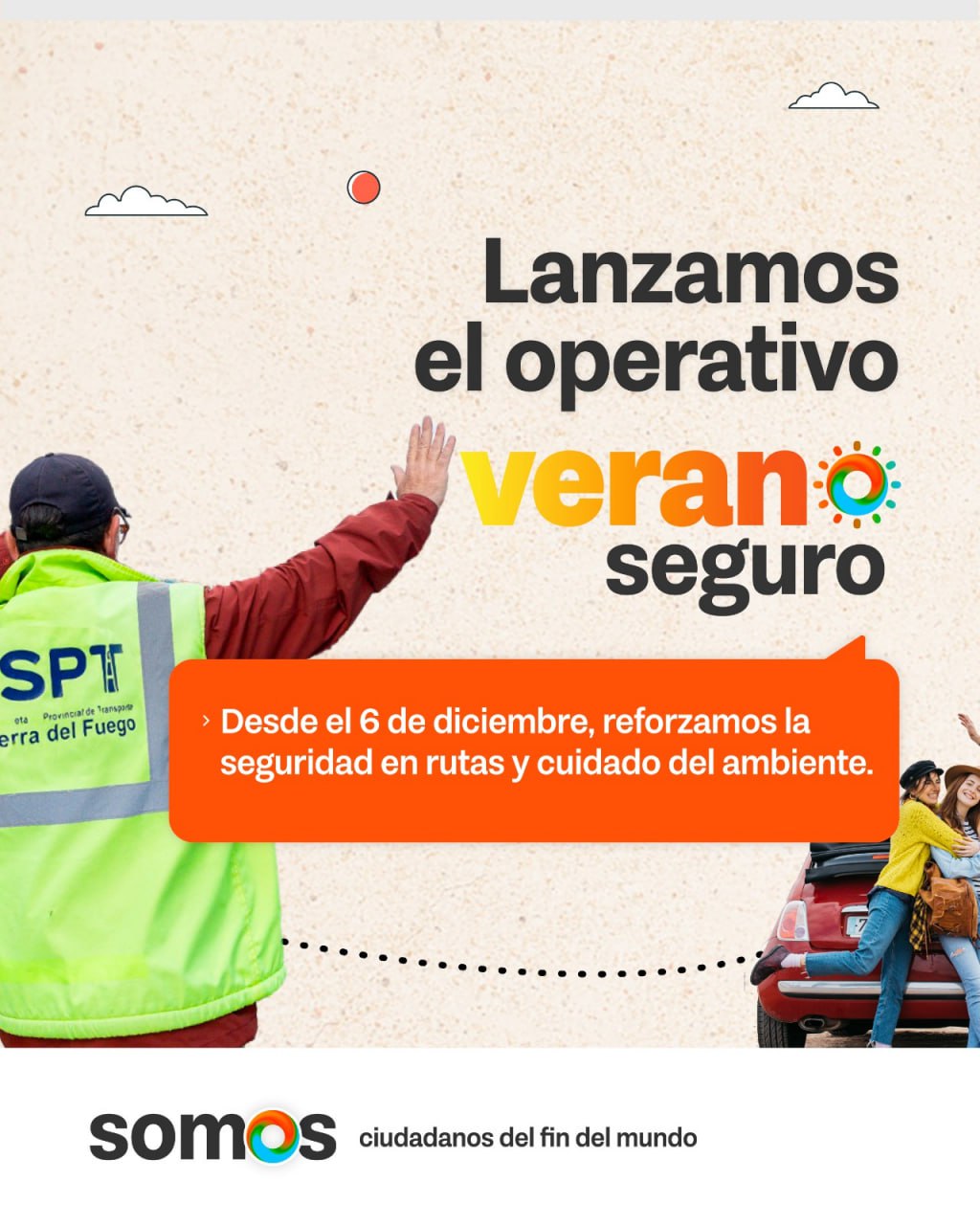 Gobierno lanza el operativo “Verano Seguro” para reforzar la seguridad en rutas fueguinas y el cuidado del ambiente