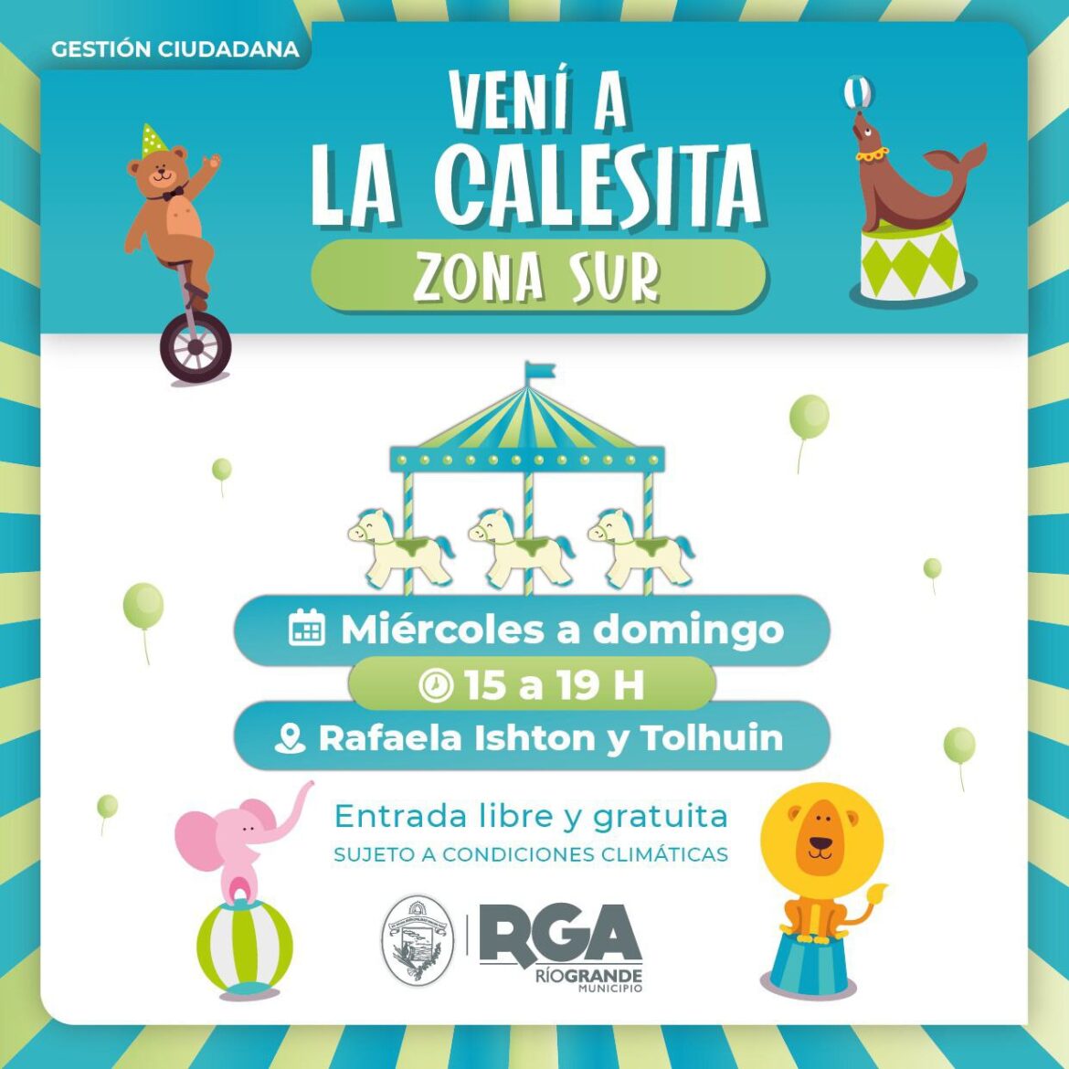 Vení a disfrutar de la calesita de Zona Sur