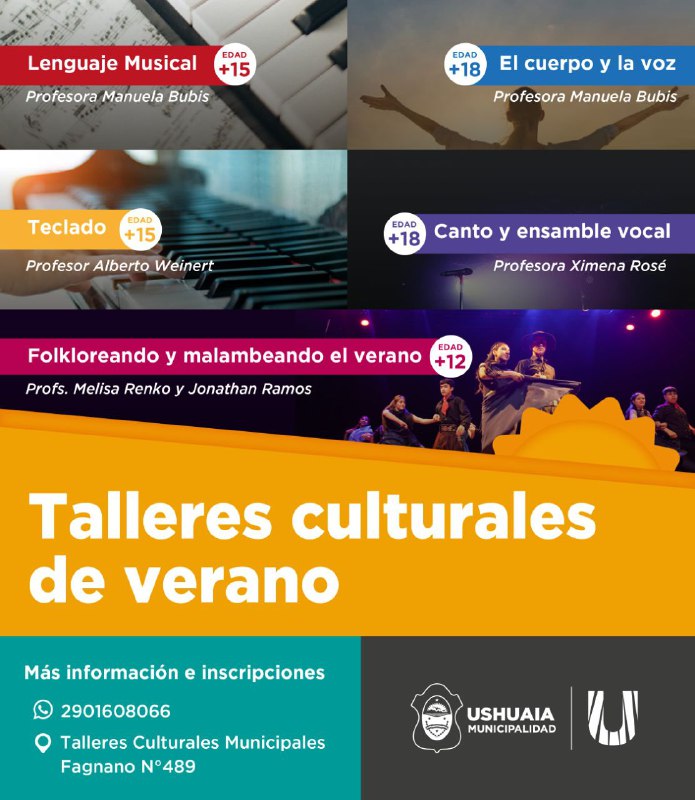 La Municipalidad De Ushuaia Llevará Adelante Talleres Culturales Durante El Mes De Febrero