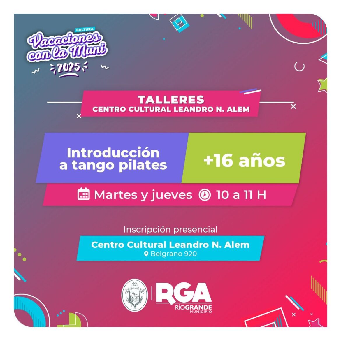 CENTRO CULTURAL ALEM: “INTRODUCCIÓN A TANGO PILATES” SE SUMA A LOS TALLERES