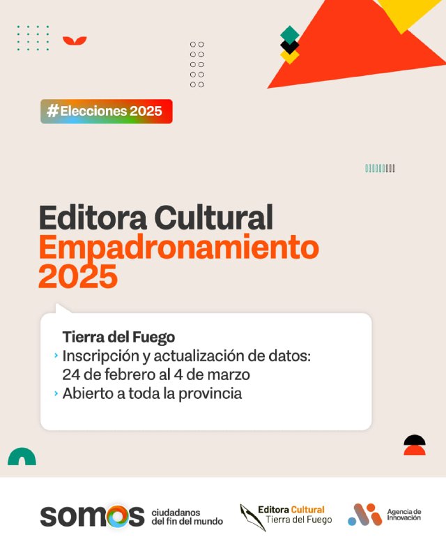 Se Abre La Convocatoria Para El Empadronamiento Con Vista A Las Próximas Elecciones De La Editora Cultural TDF