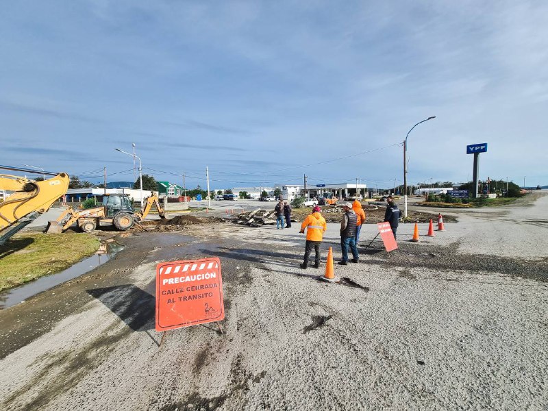 Comienzan los trabajos de pavimentación en el acceso principal de Tolhuin