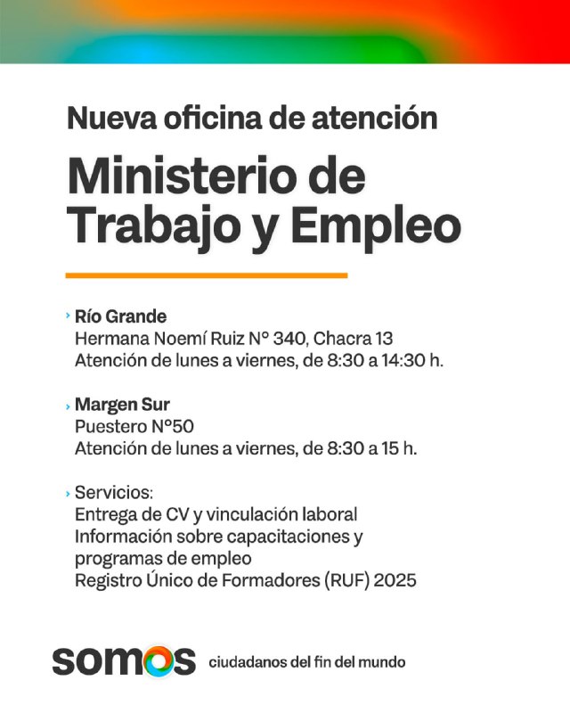 El Ministerio De Trabajo Y Empleo Amplía Su Atención En Río Grande Con Un Nuevo Espacio En Chacra 13