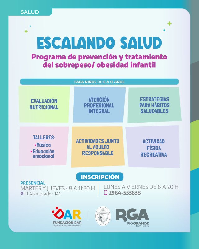 SIGUEN ABIERTAS LAS INSCRIPCIONES DEL PROGRAMA “ESCALANDO SALUD”