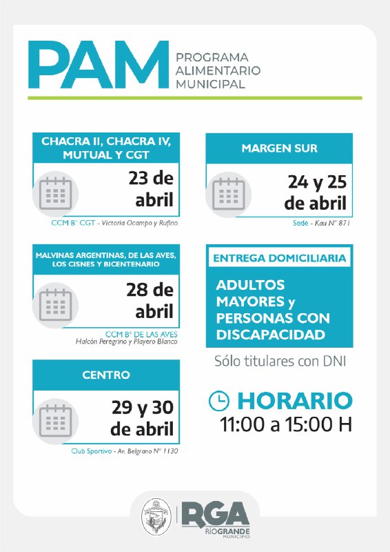 ESTE MIÉRCOLES COMIENZA UNA NUEVA ENTREGA DE MÓDULOS ALIMENTARIOS