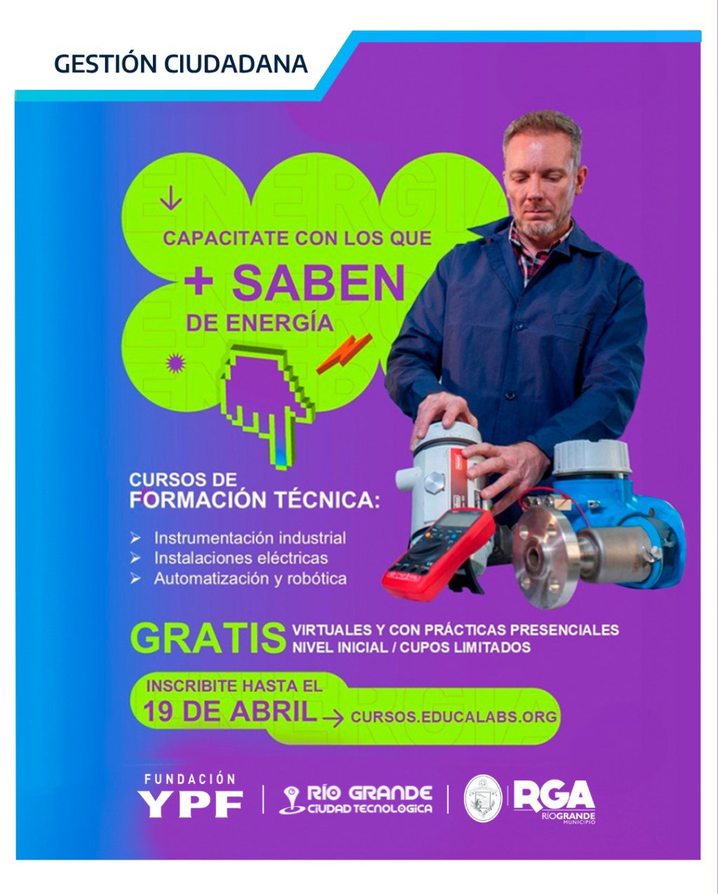 YPF y el Municipio de Río Grande brindan una capacitación en energía