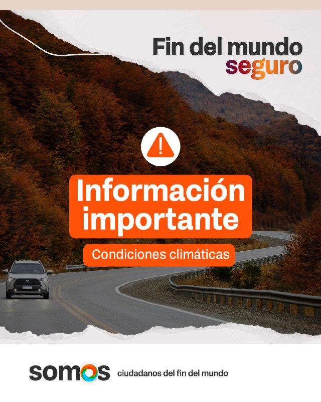 CONDUCIR CON PRECAUCIÓN POR POSIBLES NEVADAS EN ZONAS ALTAS DE LA RUTA NACIONAL N°3