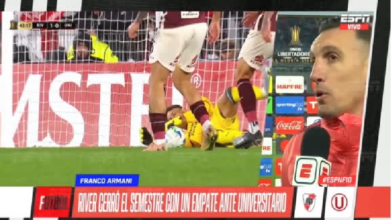 Armani asume su error en el empate de River y admite su frustración