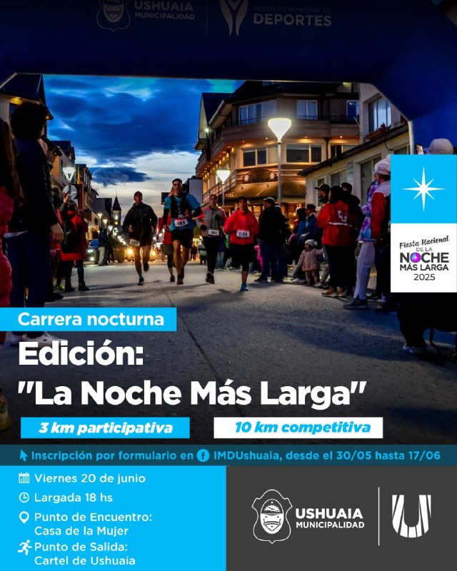 MÁS DE 300 INSCRIPTOS PARA LA CARRERA NOCTURNA DE “LA NOCHE MÁS LARGA 2025”