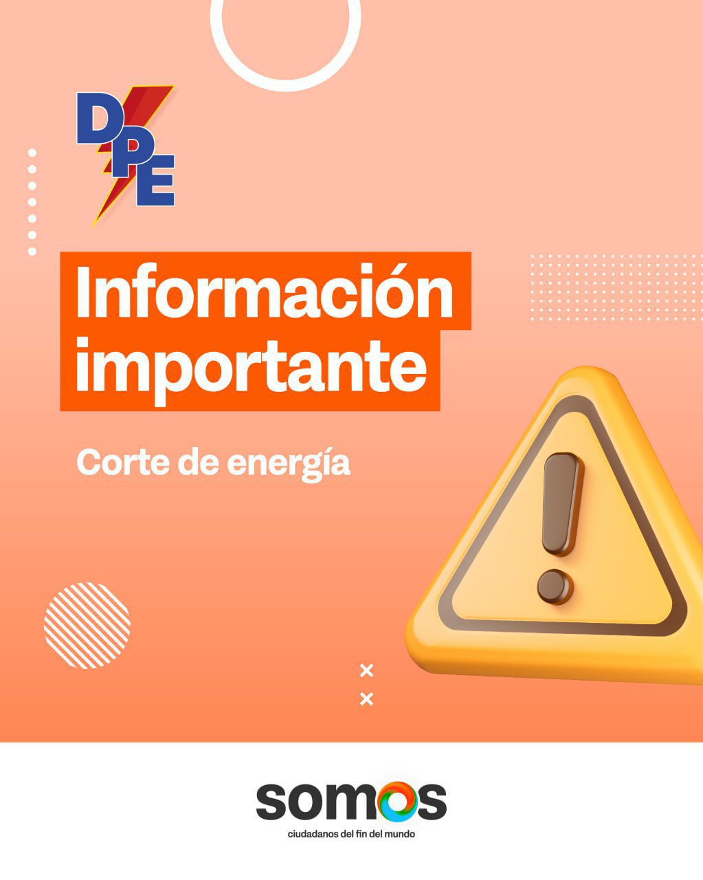 Cortes de energía en Tolhuin, la DPE informa que ya se está trabajando en el desperfecto